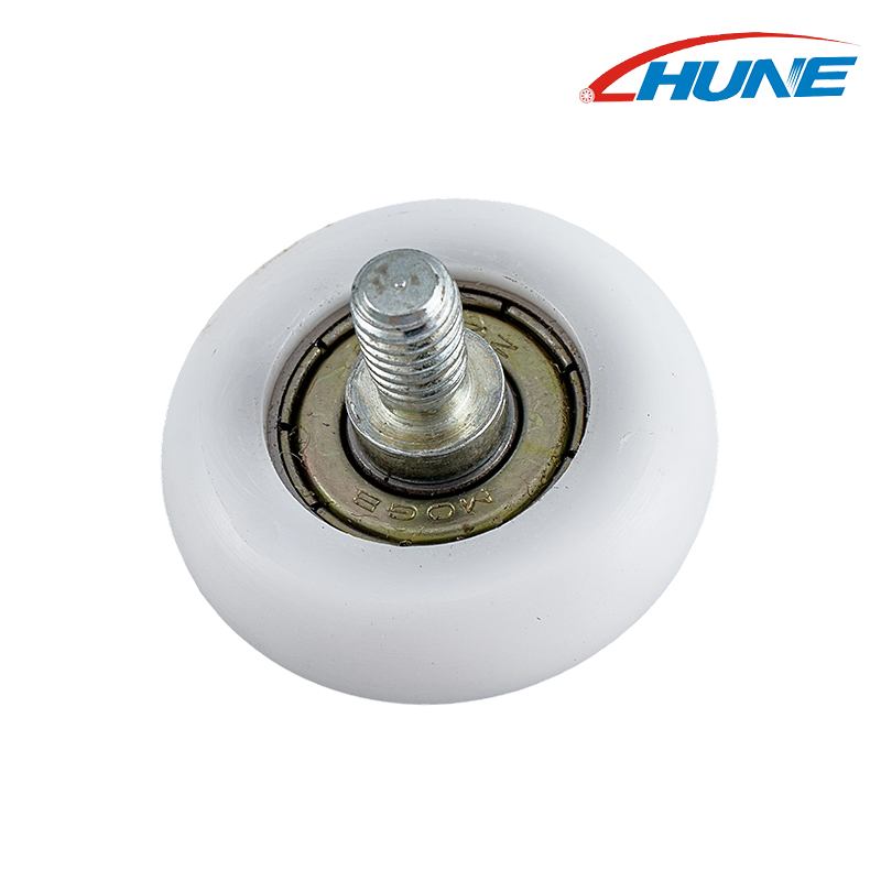 R Shaped With Shaft Screw Thread Bearing Pulley Wear-Resistant Sliding Door Pressure Wheel