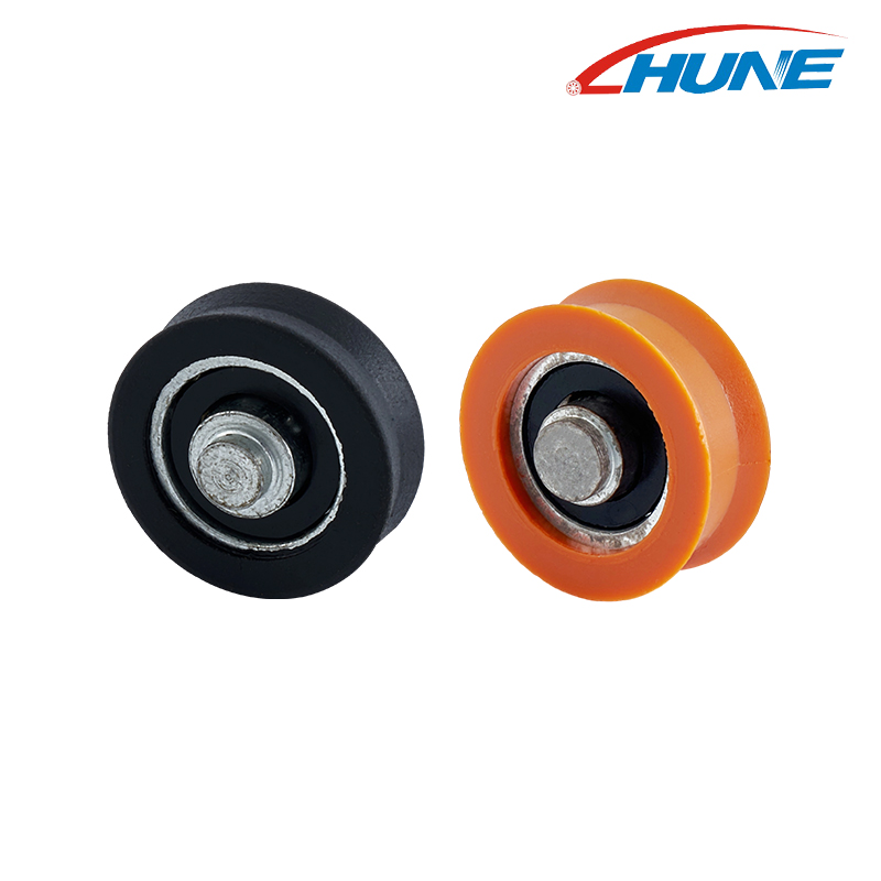V-Shaped Screw Thread Plastic Pom Bearing Pulley With Shaft Door And Window Bearing Pulley