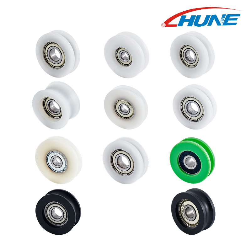 Furniture Hardware Accessories High Temperature Resistance U-Shaped Plastic 626ZZ Bearing Pulley