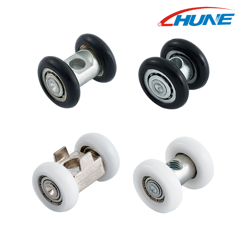 Axle-Mounted Adhesive Wheels Assembly I-Beam Heavy-Duty Door And Window Hardware Double Track Sliding Door Roller