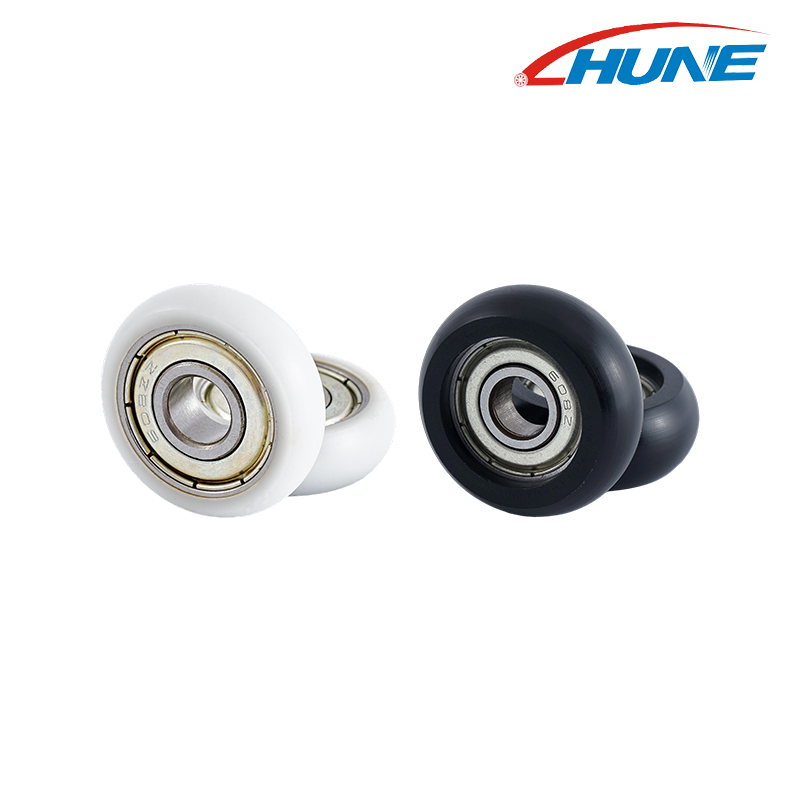 Doors And Windows Wear-Resistant Load-Bearing Nylon R-Shaped 628ZZ Plastic Bearing Pulley