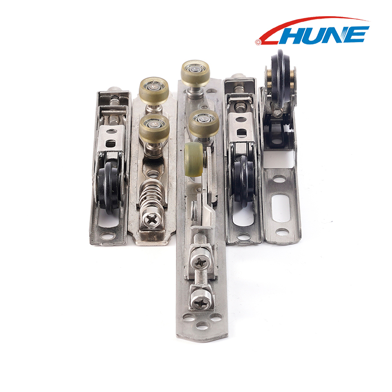 201 Stainless Steel Sliding Hang Glass Door Roller Adjustable Anti-sway Upper Wheel Bearing