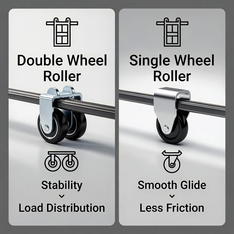  Double Wheel vs Single Wheel Sliding Door Rollers – Pros&Cons
