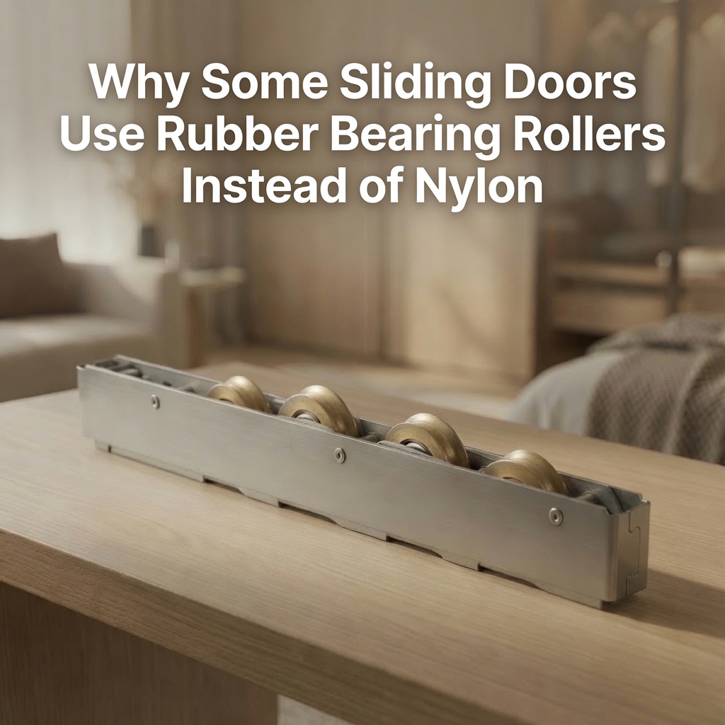 Sliding door roller hardware suited for hotel rooms and bedroom closets