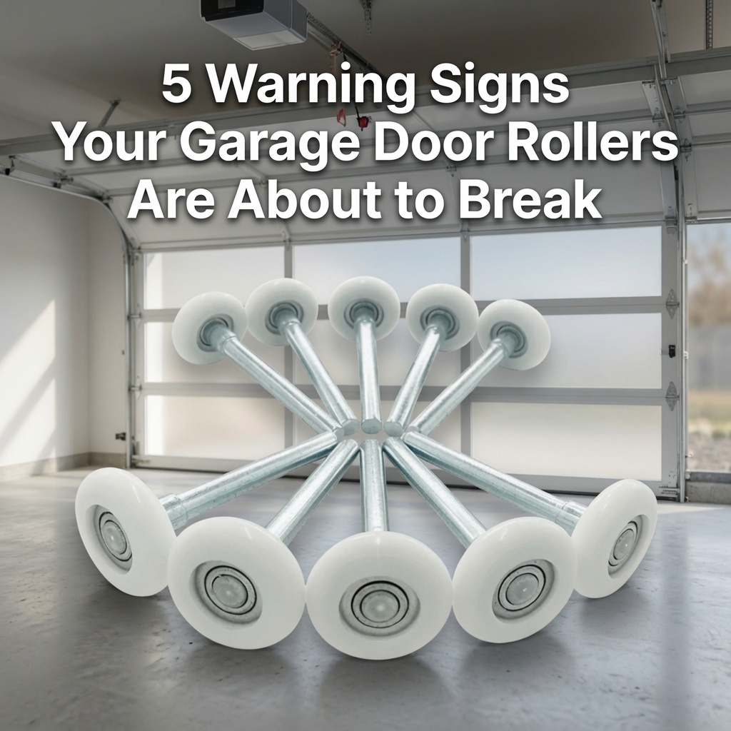 Nylon roller wheels with steel stems for garage door tracks