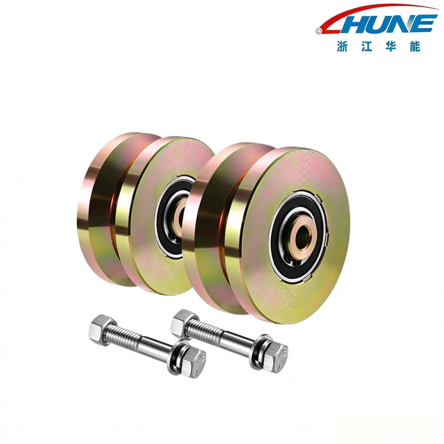 Heavy Duty Dual Bearing V Groove Wheel