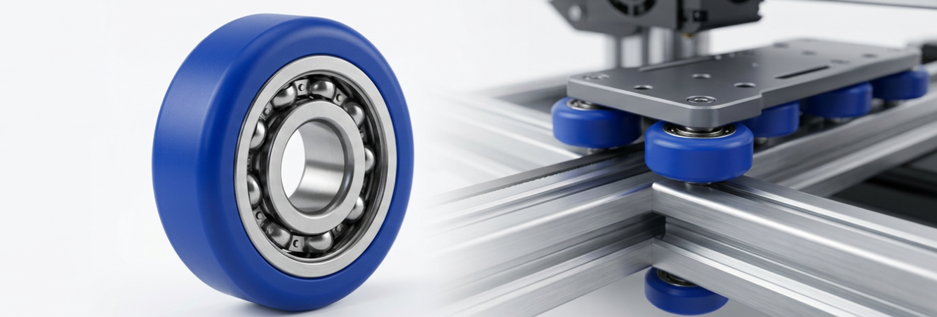 3DPrinterRollerWheelsWearResistantNylonPlastic 3D Printer Roller Wheels Wear Resistant Nylon Plastic