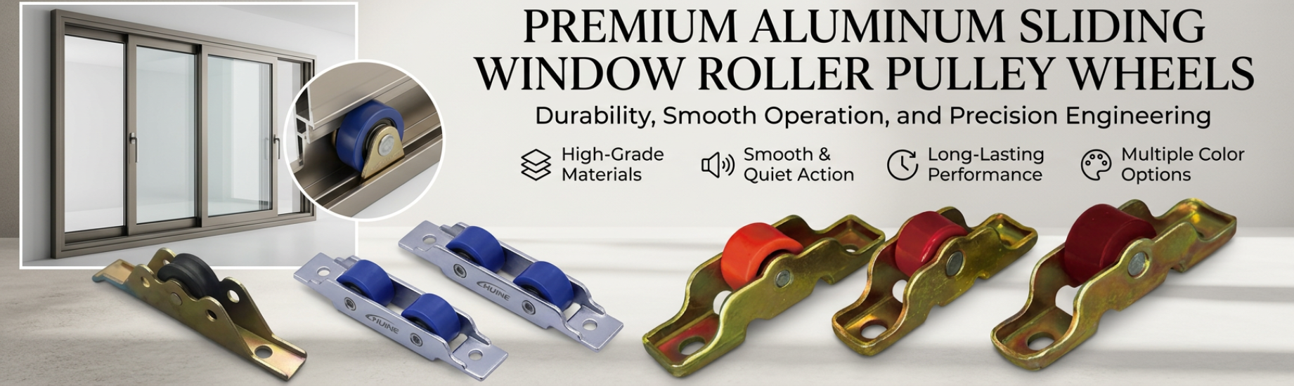 Aluminum Sliding Window Roller Pulley Wheel