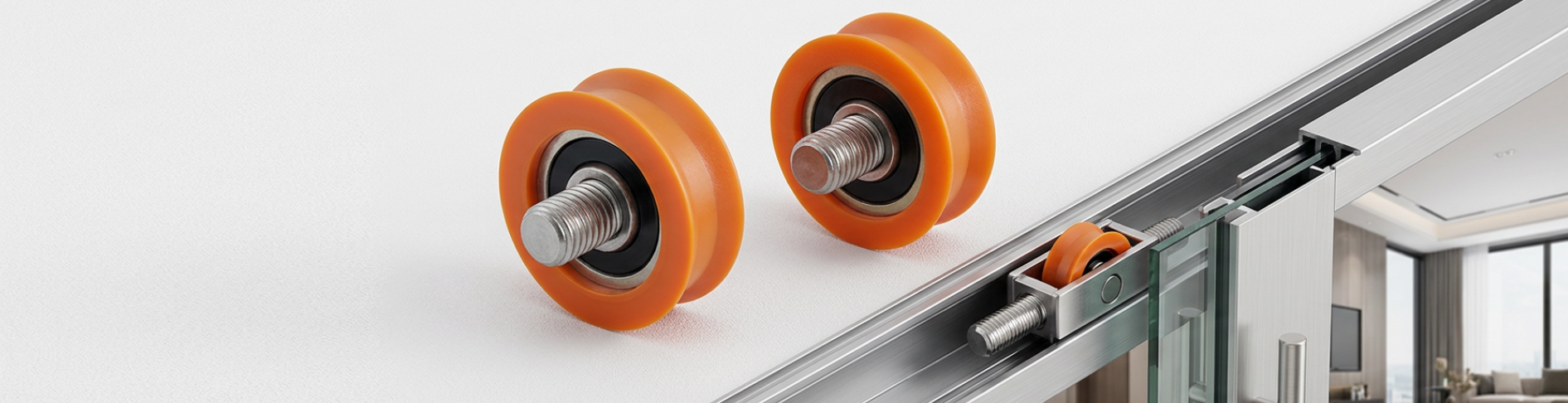 Nylon Bearing Pulley with Screw Thread Roller for Sliding Door Nylon Bearing Pulley with Screw Thread Roller for Sliding Door