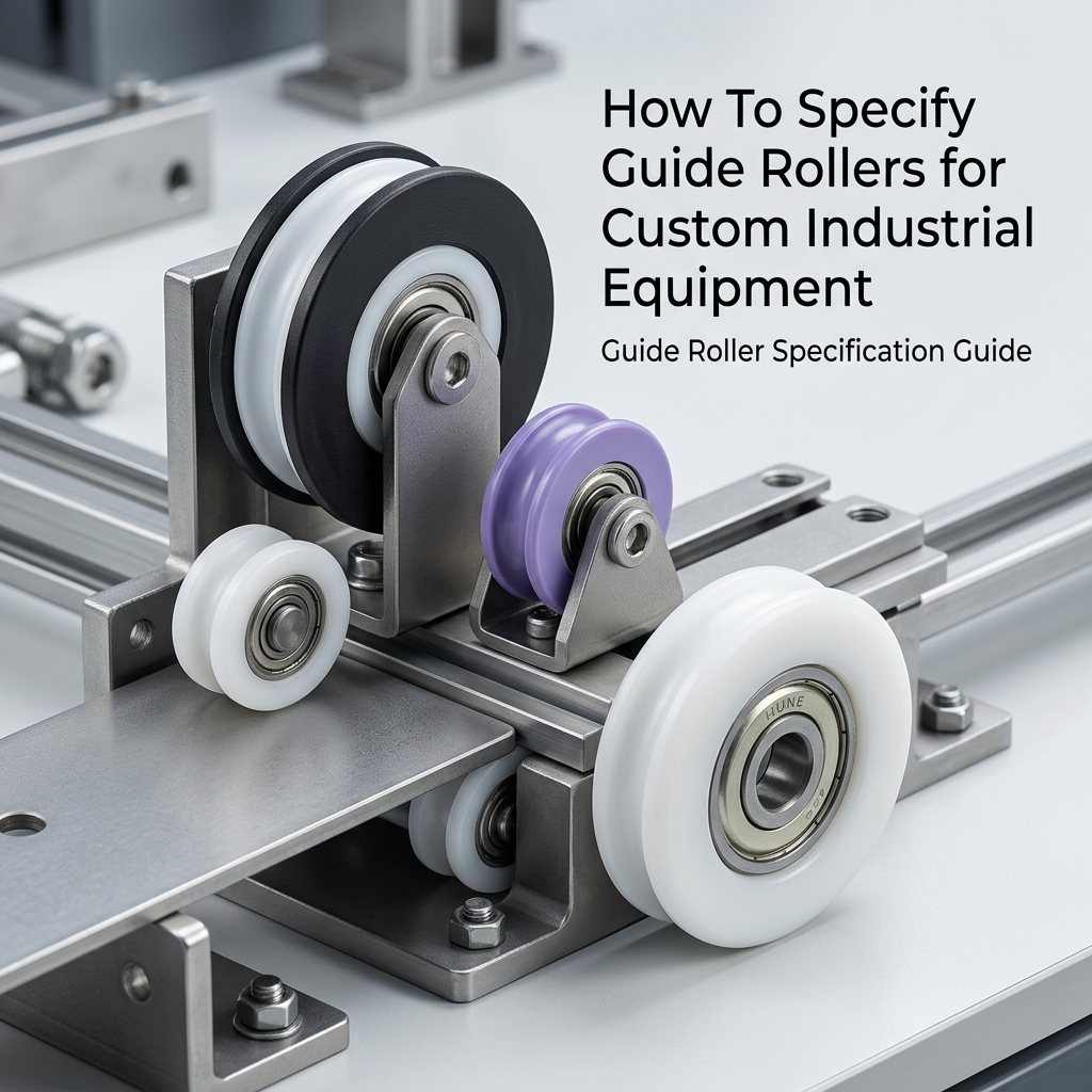 Guide rollers designed for use in custom industrial equipment