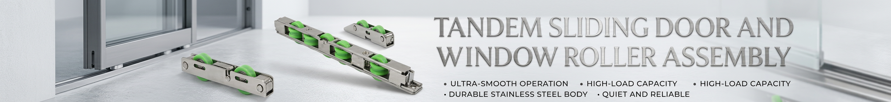 Tandem Sliding Door and Window Roller Assembly Tandem Sliding Door and Window Roller Assembly